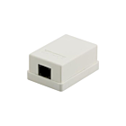 Dose Aufputz Cat. 5/ Class E einfach, ungeschirmt, 1 x 45RJ, Elfenbein