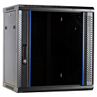 12 HE Serverschrank, Wandgehäuse, mit Glastür (BxTxH) 600 x 450 x 634mm