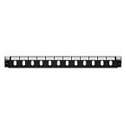 Frontplatte LC/SC 12-Port schwarz Duplex/Simplex, geeignet für universelle Glasfaserablage