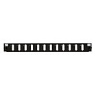 Frontplatte LC/SC 12-Port schwarz Quad/Duplex, geeignet für universelle Glasfaserablage