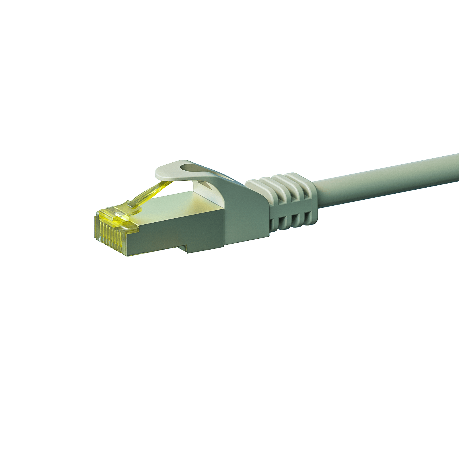 odedo Set van 20 RJ45-stekkers, CAT 6 / CAT 5e, grijs, metaal, afgeschermd, met inrijghulp en knikbescherming, crimpstekker, Gigabit Ethernet- netwerkstekker, cat6