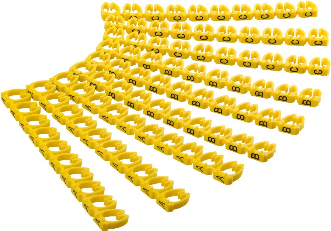 260 Kabelmarkierungen Buchstaben A-Z – Gelb, 6 Mm, Für 2-3 Mm Kabel