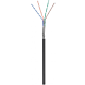 CAT6 Outdoor Netzwerkkabel, SF/UTP, AWG 26/7 (Flexibel), 100 Meter, Schwarz, CCA