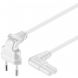 Stromkabel mit Eurostecker und Gerätebuchse C7 – Weiß - 2 Meter