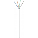 CAT6 U/UTP 50m outdoor Netzwerkkabel flexibel Schwarz CCA