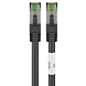 RJ45 Netzwerkkabel S/FTP (PiMF), mit CAT 8 Rohkabel, Schwarz, 0,25m