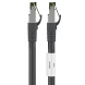 RJ45 Netzwerkkabel S/FTP (PiMF), mit CAT 8 Rohkabel, Schwarz, 1m