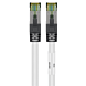 RJ45 Netzwerkkabel S/FTP (PiMF), mit CAT 8 Rohkabel, Weiß, 1m