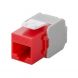 CAT6a UTP Keystone Netzwerkstecker - Toolless - Rot