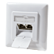 Dose Unterputz Cat. 6a/ Class E zweifach, geschirmt, 2 x RJ45 Weiß