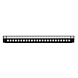 Frontplatte ST 24-Port schwarz, geeignet für universelle Glasfaserablage