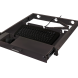 Tastatur- und Mausablage, ausziehbar und abschließbar, 1HE, 19-Zoll, schwarz