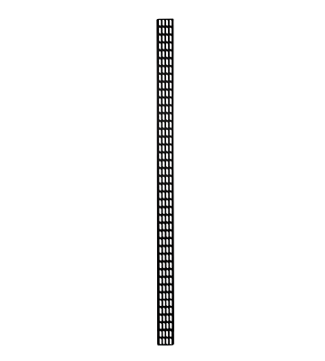 42 HE vertikale Kabelführungsleiste - 30 cm breit