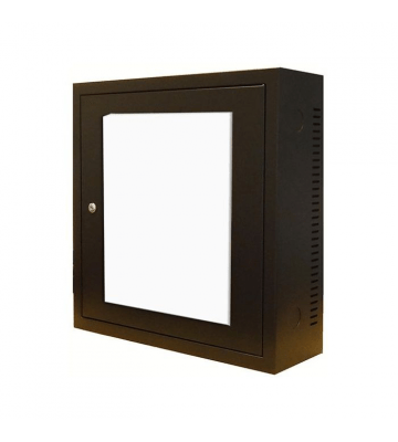 3U Wandschrank mit Glastür 185mm tief