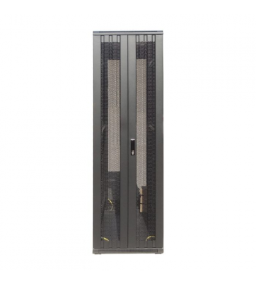 47 HE 19” Serverschrank, mit perforierter Doppelflügeltüren vorne und hinten (BxTxH) 600 x 800 x 2200mm 