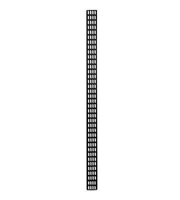 37 HE vertikale Kabelführungsleiste - 10 cm breit