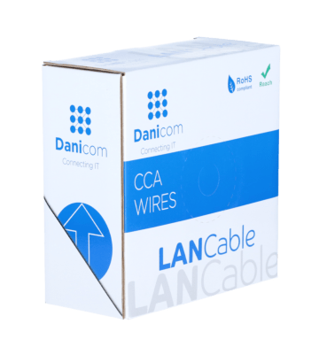 CAT6 SF/UTP 50m auf Spule gewickelt flexibel grau CCA