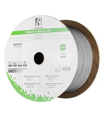 Alfaco Cat5E F/UTP-Kabel auf Rolle 305 m grau LSZH – (Fca)