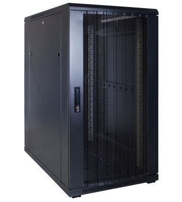 22 HE 19” Serverschrank, mit perforierter Fronttür (BxTxH) 600 x 1000 x 1200mm 