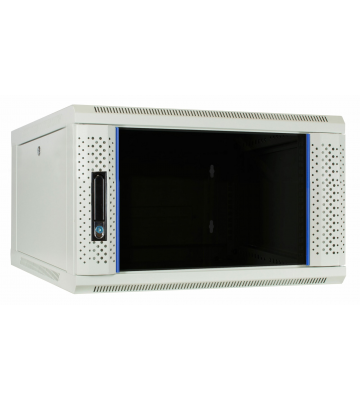 4 HE Serverschrank, Wandgehäuse mit Glastür, Weiß, (BxTxH) 600 x 600 x 280mm