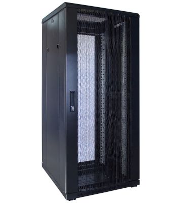 27 HE 19” Serverschrank, mit perforierter Fronttür (BxTxH) 600 x 600 x 1400mm 
