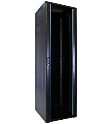 42 HE 19” Serverschrank, mit Glastür (BxTxH) 600 x 600 x 2000mm 