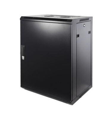 12 HE Serverschrank, Wandgehäuse, mit Metalltür (BxTxH) 600 x 450 x 635mm