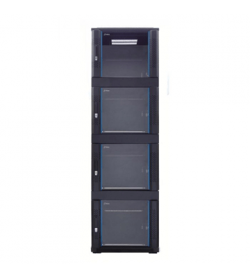 42 HE Serverschrank, mit Glastür – 4x9 HE Fächer, (BxTxH) 800x1000x2000mm