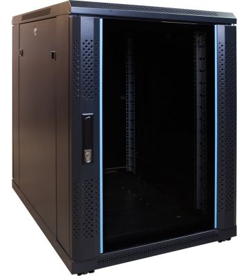 15 HE, kleiner Serverschrank, mit Glastür (BxTxH) 600 x 800 x 860mm 