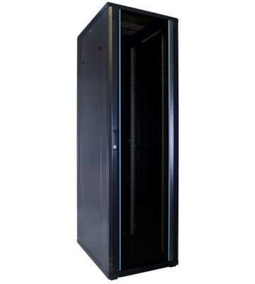 42 HE 19” Serverschrank, mit Glastür, unmontiert (BxTxH) 600 x 800 x 2000mm 
