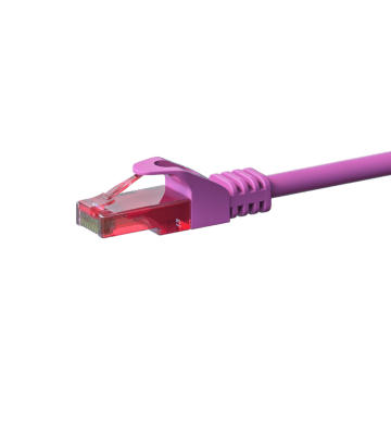 CAT6 Netzwerkkabel, U/UTP, 2 meter, Rosa, 100% Kupfer