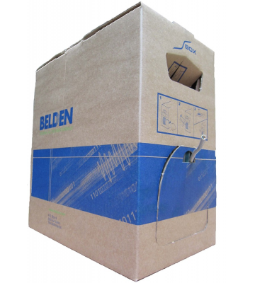 CAT 6 Belden Kabel - 4x2xAWG 23/1 - Starrleiter - 100% Kupfer - U/UTP - 305 Meter - Grau