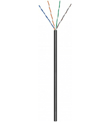 CAT6 U/UTP 50m outdoor Netzwerkkabel flexibel Schwarz CCA