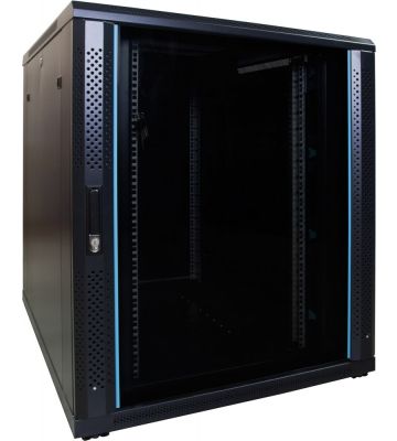 18 HE 19” Serverschrank, mit Glastür (BxTxH) 800 x 1000 x 1000mm 