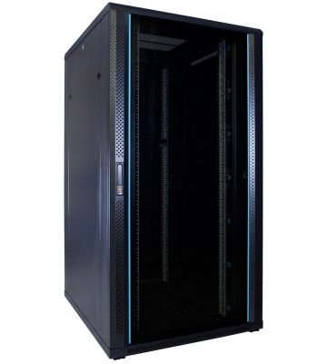 32 HE 19” Serverschrank, mit Glastür (BxTxH) 800 x 1000 x 1600mm 