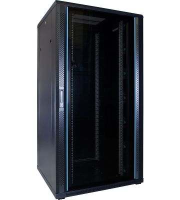 32 HE 19” Serverschrank, mit Glastür (BxTxH) 800 x 800 x 1600mm 