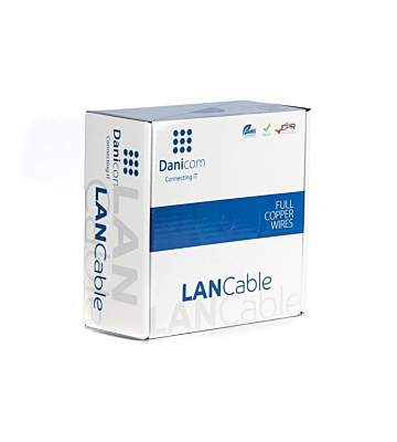 DANICOM CAT6A UTP 50m Außenkabel Starrleiter - PE (Fca)