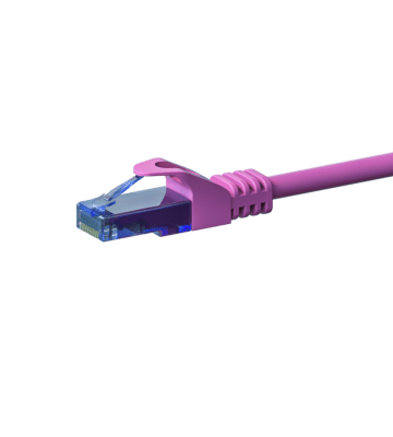 CAT6a Netzwerkkabel 100% Kupfer - U/UTP - 2 Meter - Rosa