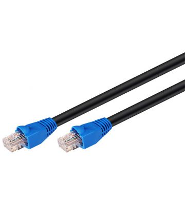 CAT6 Kabel für den Aussenbereich UTP – 20 Meter – Schwarz