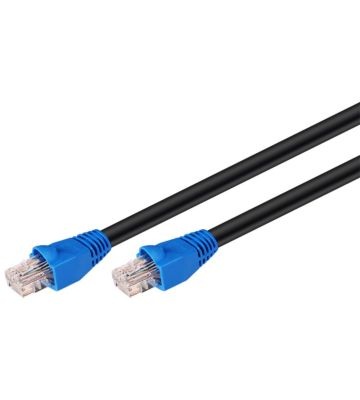 DANICOM CAT6 Kabel für den Aussenbereich UTP – 50 Meter – Schwarz - 100% Kupfer