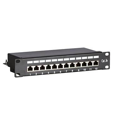 Patchpanel 10”, 12-fach FTP Patchpanel CAT 5e