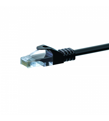 CAT5e Netzwerkkabel, U/UTP, 1 meter, Schwarz, 100% Kupfer