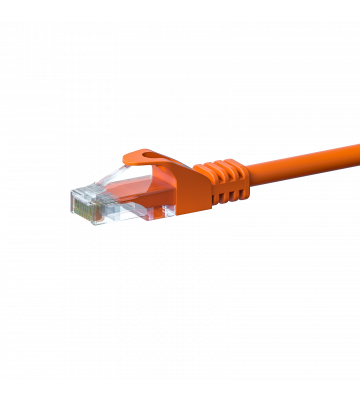 CAT5e Netzwerkkabel, U/UTP, 0,25 Meter, Orange, 100% Kupfer