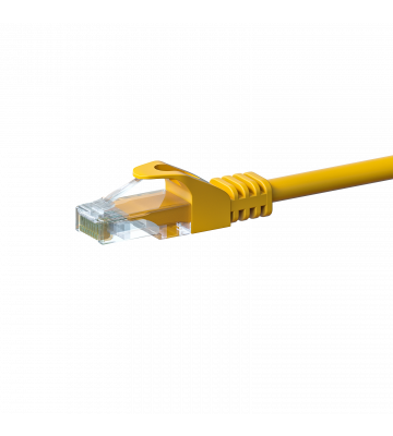CAT5e Netzwerkkabel, U/UTP, 0,25 Meter, Gelb, 100% Kupfer