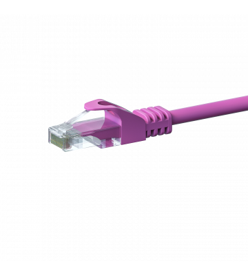 CAT5e Netzwerkkabel, U/UTP, 0,25 Meter, Rosa, 100% Kupfer