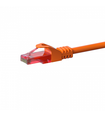 CAT6 Netzwerkkabel, U/UTP, 0,25 Meter, Orange, 100% Kupfer