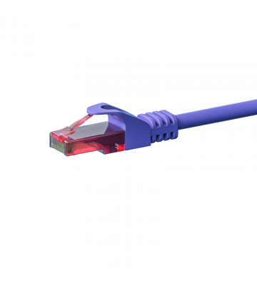 CAT6 Netzwerkkabel, U/UTP, 0,25 Meter, Violet, 100% Kupfer