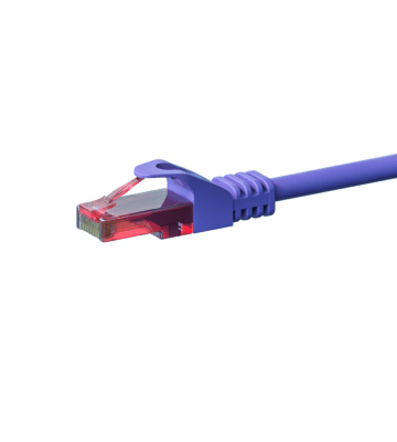 CAT6 Netzwerkkabel, U/UTP, 0,15 Meter, Violet, 100% Kupfer