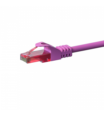 CAT6 Netzwerkkabel, U/UTP, 0,25 Meter, Rosa, 100% Kupfer