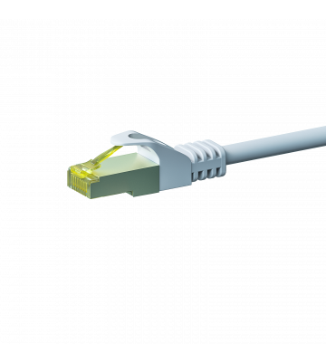 RJ45 Netzwerkkabel S/FTP (PiMF), mit CAT 7 Rohkabel, Weiß, 2m